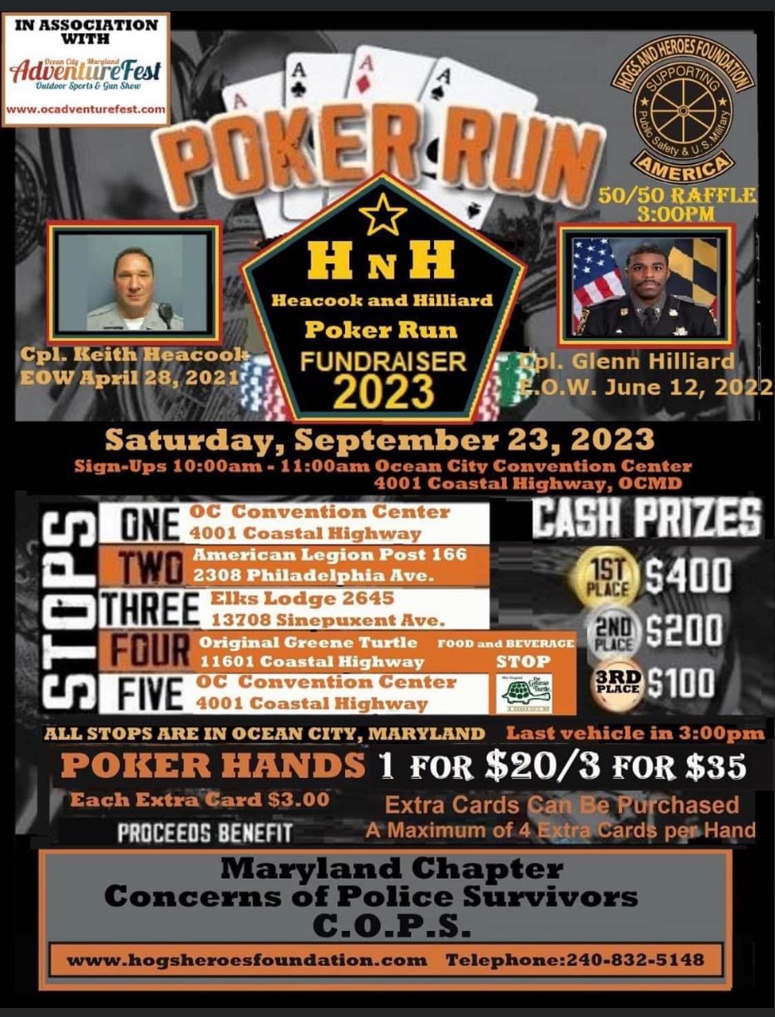 Poker Run informational flyer